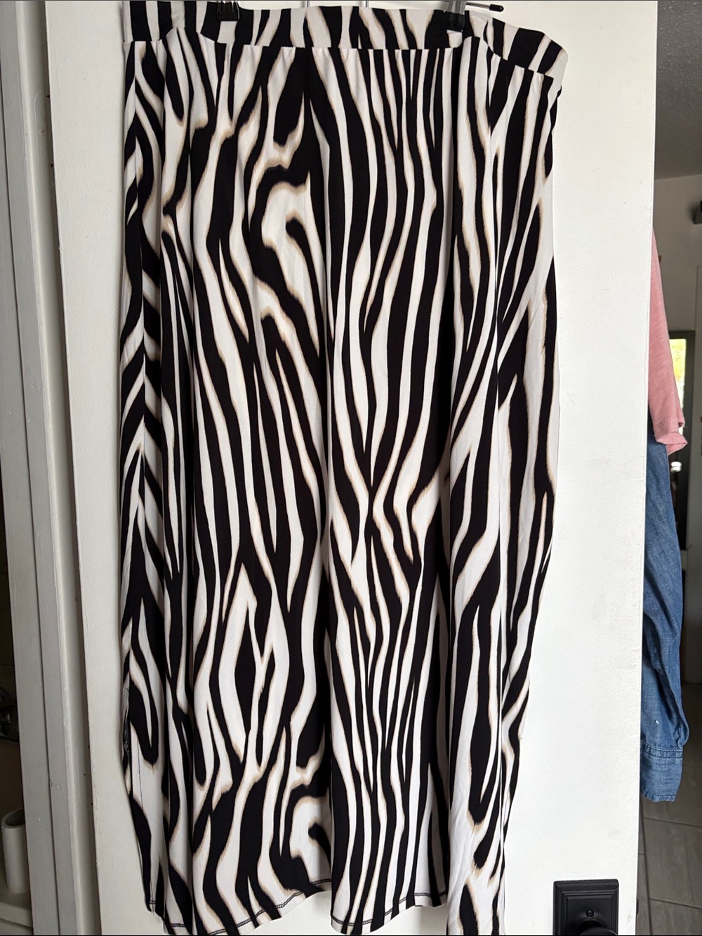 East 5th Black and White Zebra-Print Maxi Skirt